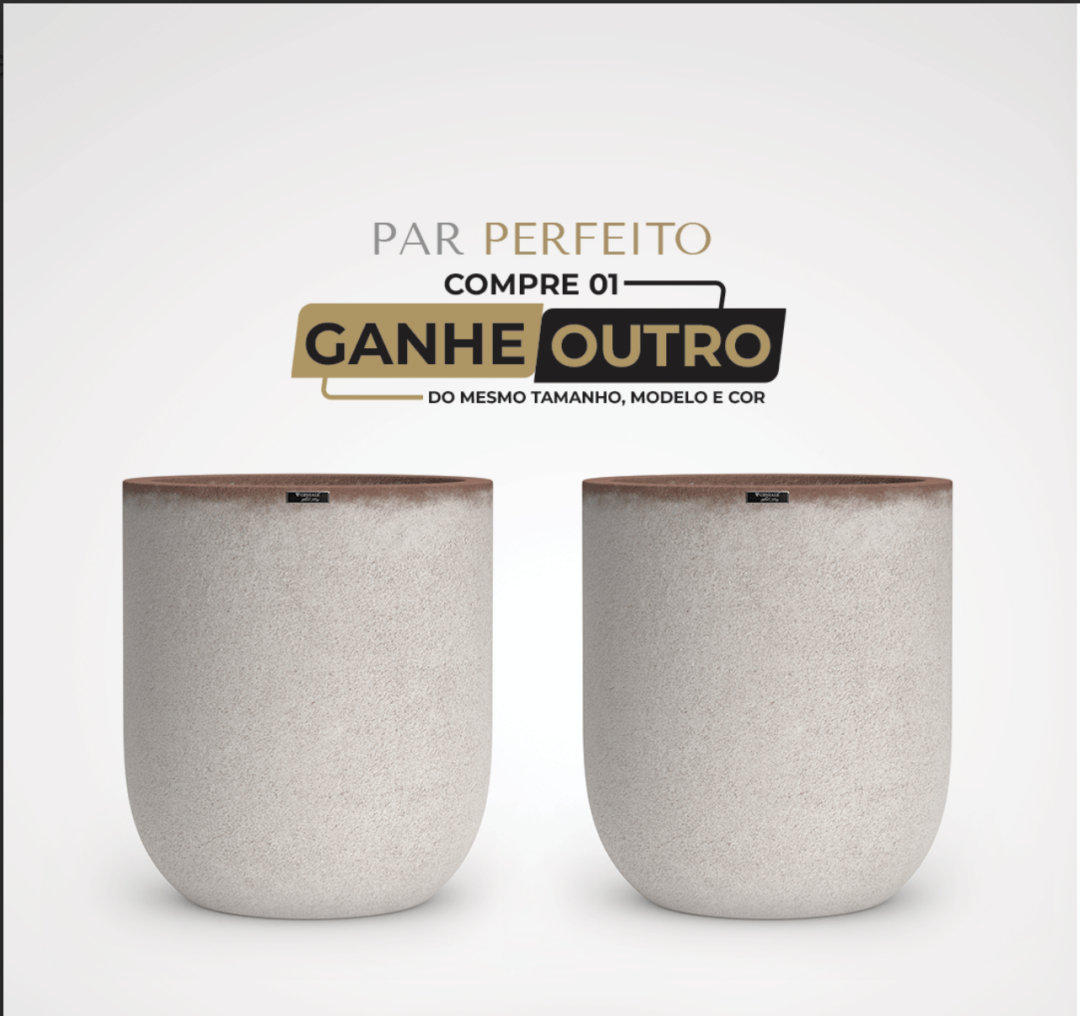 Vaso Cagliari - Par Perfeito - COMPRE 1 LEVE OUTRO - Acabamento Cores Della Terra