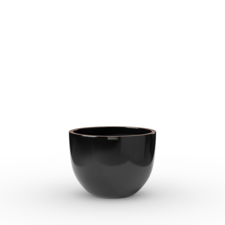 Vaso Pádua - Brilho® - GG, Preto Borda Terracota