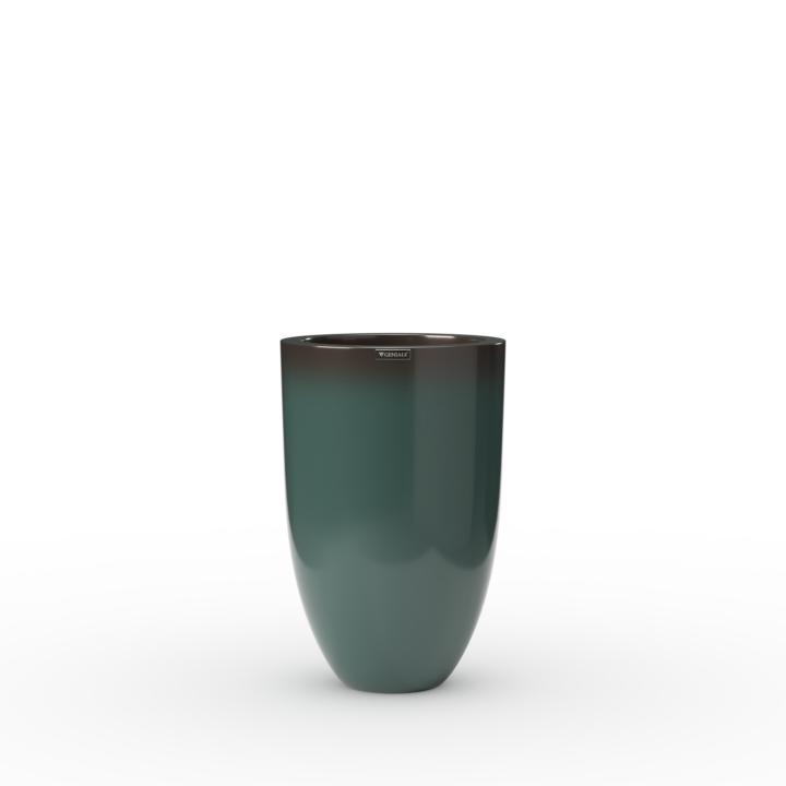 Vaso Parma - Par Perfeito - Acabamento Cores Brilho® - M, Verde Vulcânico